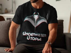 Underwater Utopia 3D Manta Ray Graphic T-Shirt