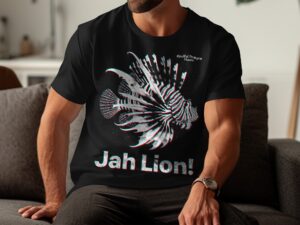 Jah Lionfish Reggae Vibe Graphic T-Shirt