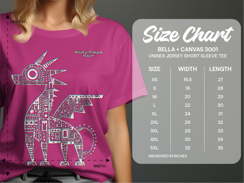 BELLA 3001 MODEL SIZE CHART AI